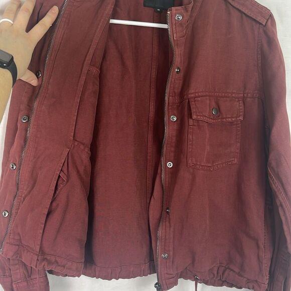 Rails Collins Military Burgundy Lightweight Zip Up Jacket - Picture 7 of 11